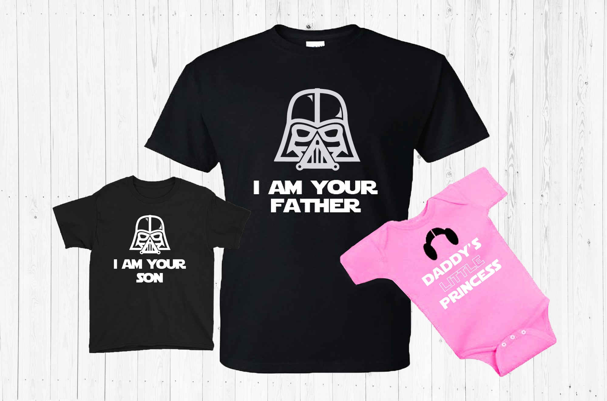 I am your Father CUSTOM Star Wars Father's Day gift Matching Son Daughter Fathers Day Shirt Princess Leia Han Solo Jedi Princess Rebel Scum