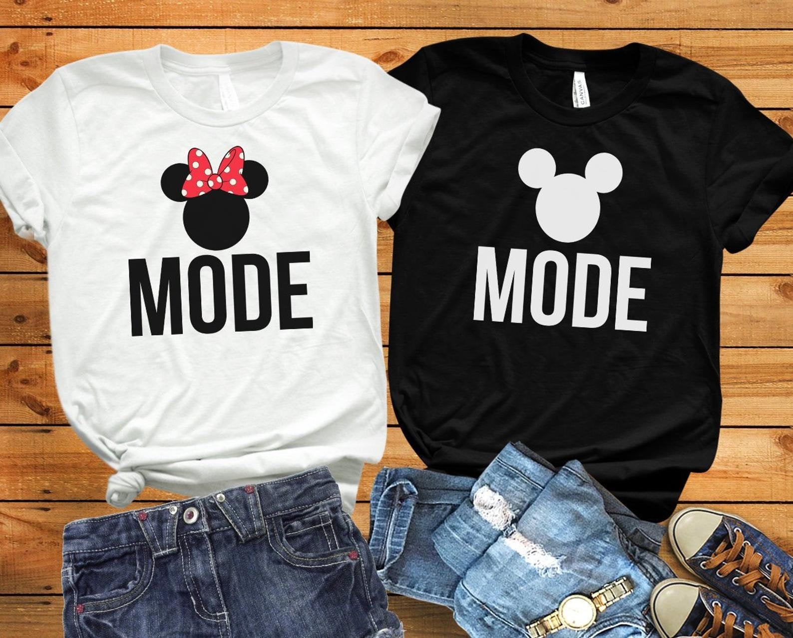 Disney Mode Disney shirts Couples Disney shirts matching shirts Mickey and Minnie Matching vacation shirts Disneyland tshirt (MORE SIZES)