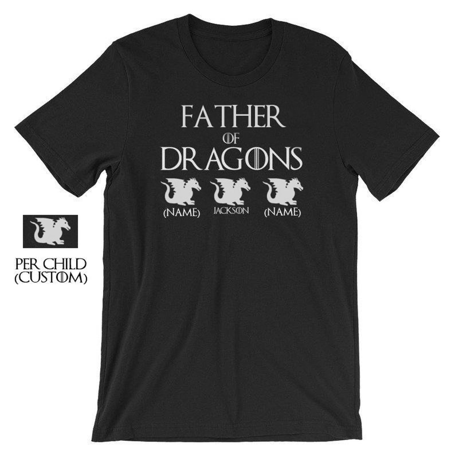 Personalized *Name* of Dragons Shirt With Children's Names Customized Shirt Kids Custom Mothers Day Fathers day Gift