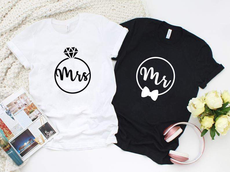 Mr and Mrs Couples Matching Shirts unisex shirts Mr and Mrs shirts Custom couple shirts newlywed shirts Bridal shower gift Valentines Day